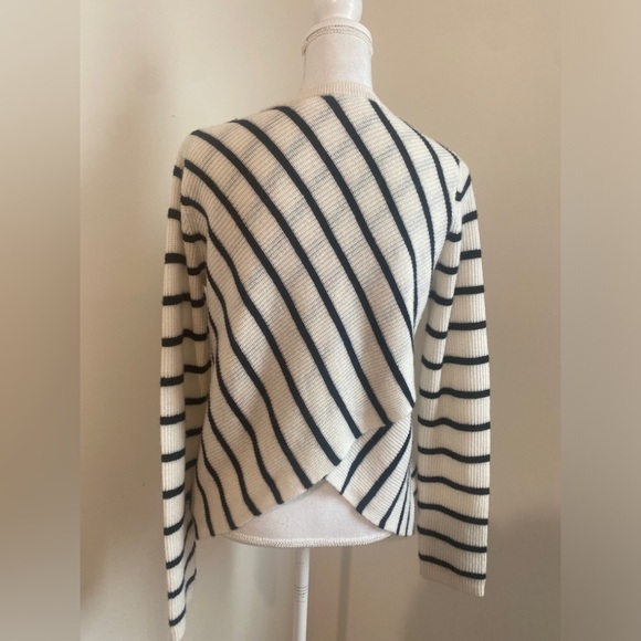 A.L.C Cashmere Stripped Black and Cream “Tula”Sweater Size M - Picture 3 of 6